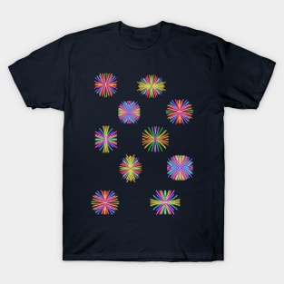 Stylized Digital Fireworks T-Shirt